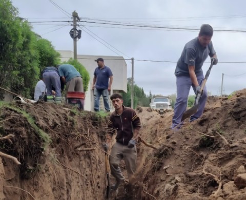 El municipio anunció la finalización de una ampliación de la red cloacal