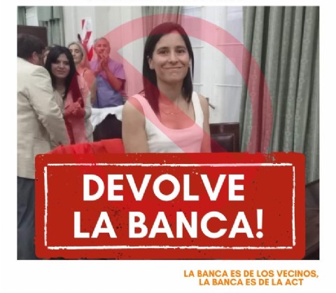 ¡Se picó todo en la ACT! Exigen a la concejal Maceiro que devuelva la banca