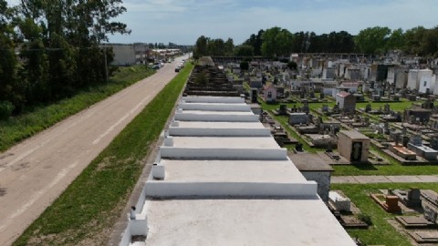 Finalizaron la primera etapa de restauración en un sector de nichos del cementerio