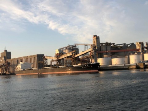 VIDEO | Un buque colisionó contra la escollera norte de Puerto Quequén