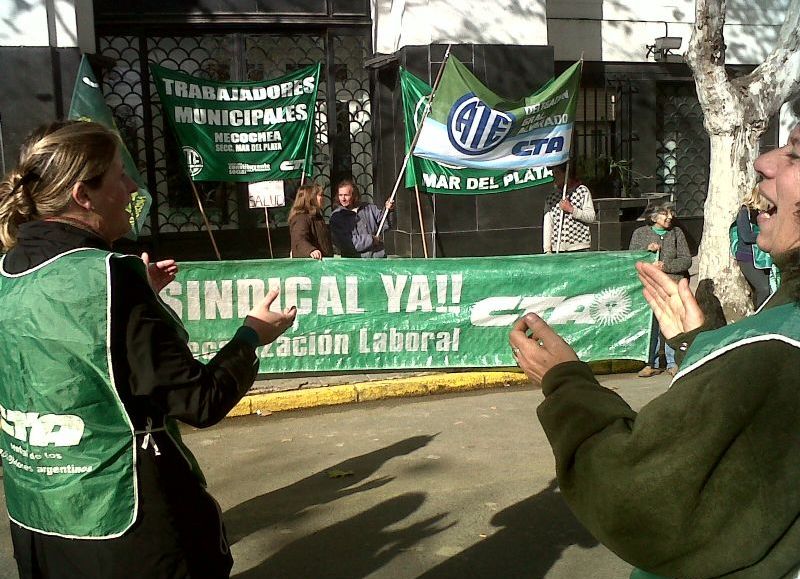 Municipales del distrito se unieron al paro en reclamo de paritarias y aumento salarial