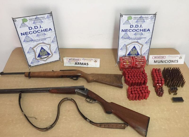 Secuestraron dos armas, proyectiles y cartuchos en una vivienda