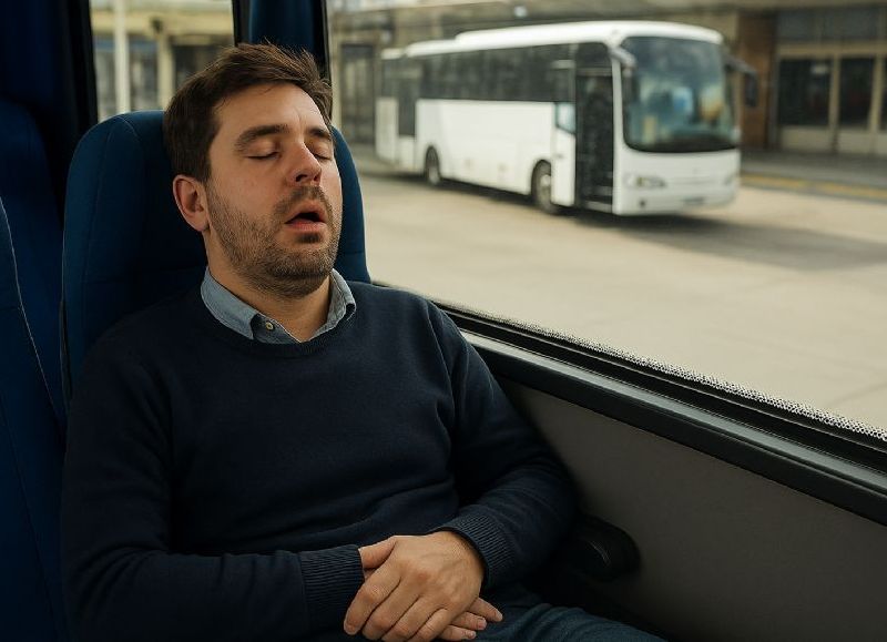 Del sueño a la pesadilla: un hombre quedó encerrado en un micro de larga distancia