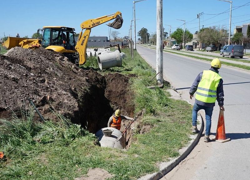 Importantes obras pluviales para mejorar la calidad de vida en los barrios aledaños a la Avenida 75